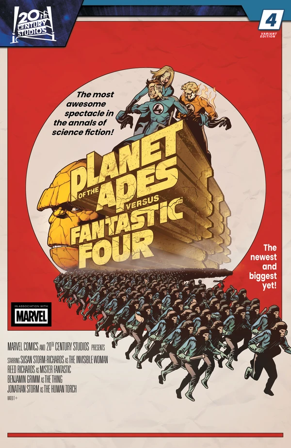 Planet Of The Apes Vs. Fantastic Four: Pere Perez Movie Homage Variant #4 - Cover 4